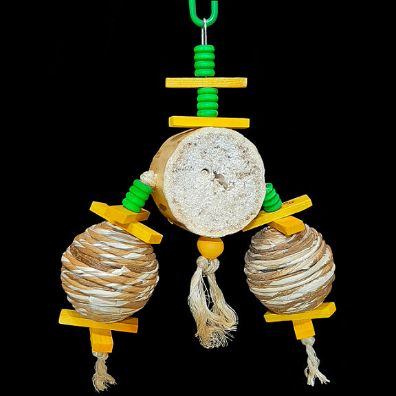 Dingle Balls Yucca & Sola Rope Ball Shredder Bird Toy for Parrots