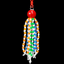 Load image into Gallery viewer, One hundred pony beads individually knotted on cotton strands under a large marbella bead.
